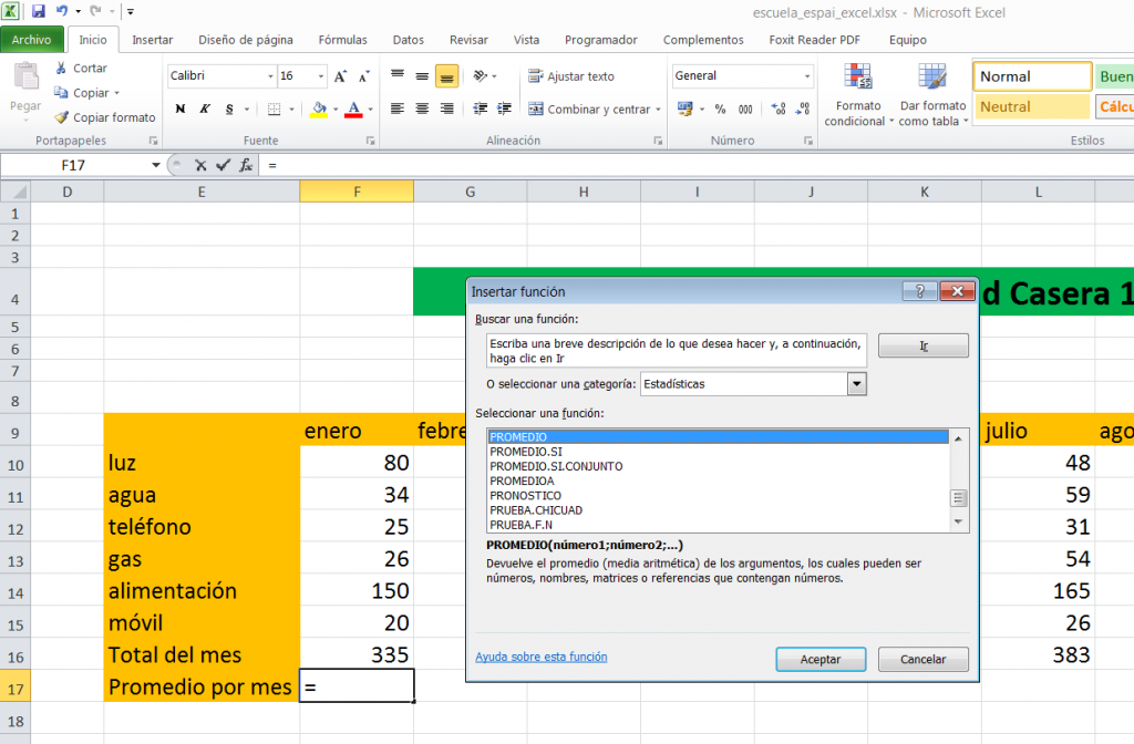 Introducción a Microsoft Excel