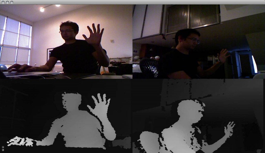 Cómo nos ve la Kinect creando una nube de puntos y mapas de profundidad. 