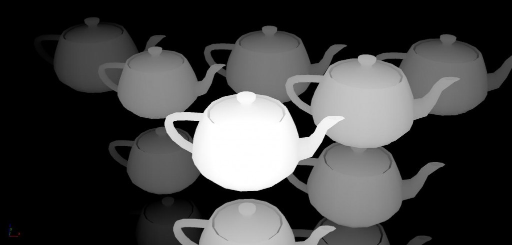 Las teteras más blancas están más cerca según el código de blanco y negro 