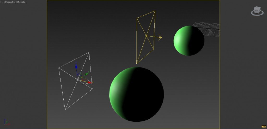 La luz del fondo es más grande que la luz que viene delante.