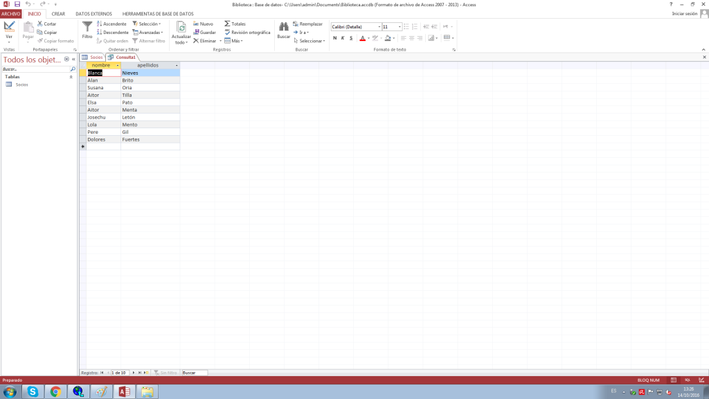 escola espai introducción access 2013