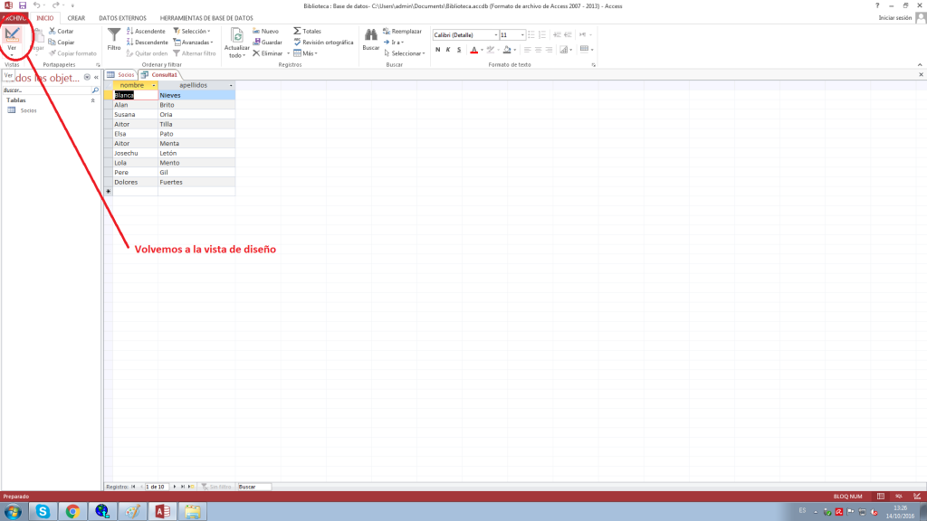 escola espai introducción access 2013