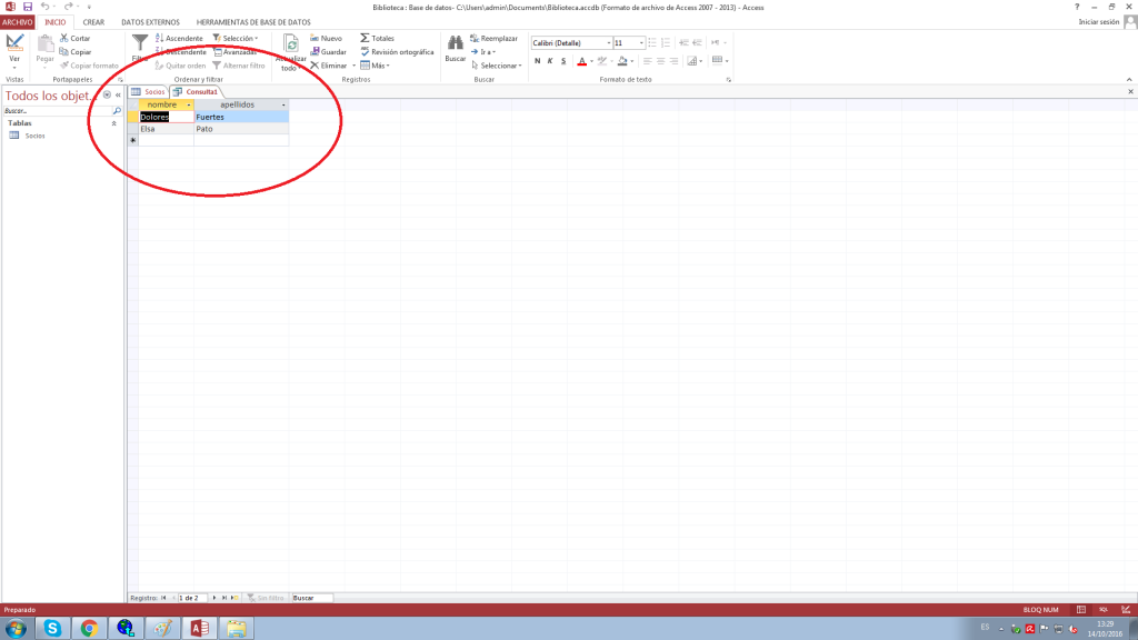 escola espai introducción access 2013