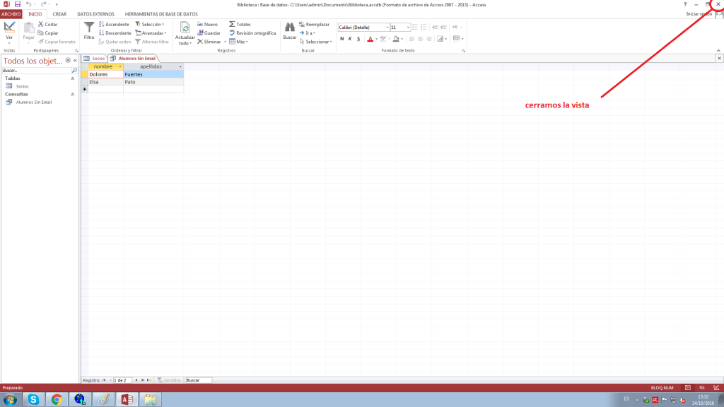 escola espai introducción access 2013