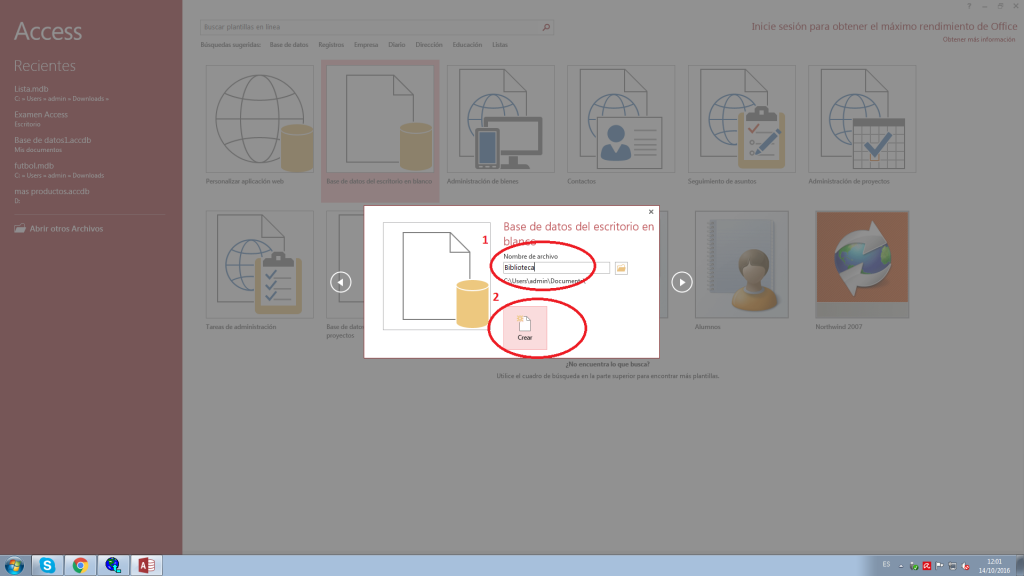 escola espai introducción access 2013