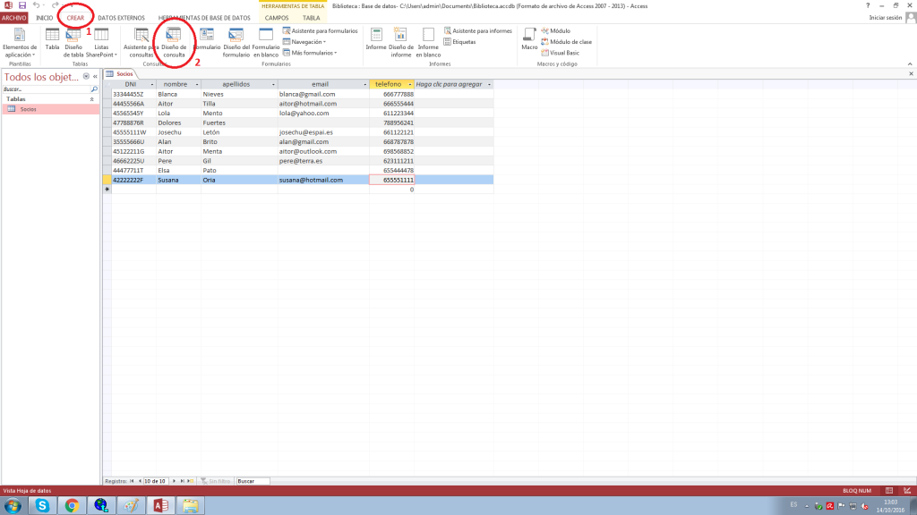 escola espai introducción access 2013