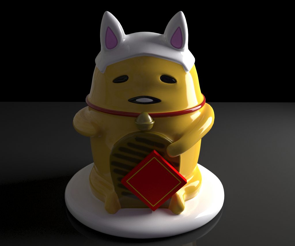 Notamos la presencia de la luz plana de vray con el brillo intenso de la derecha del render. 