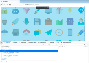 Inspector abierto en el navegador