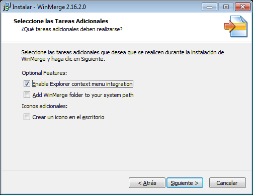 Espai comparar archivos winmerge