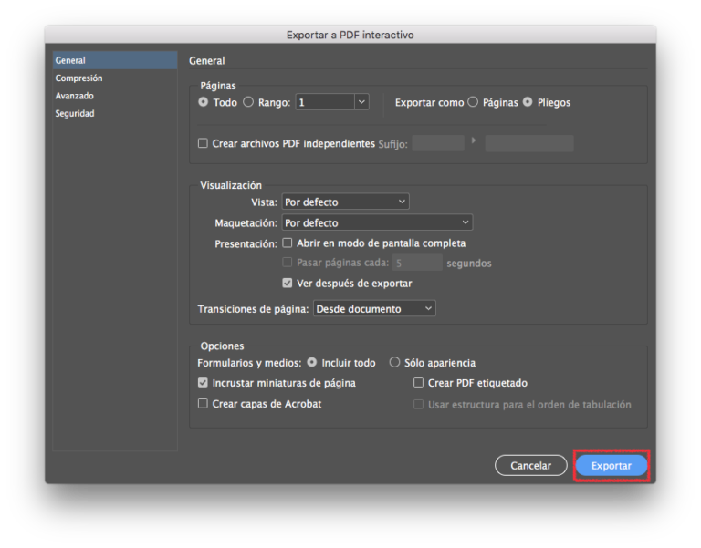 Exportar un PDF interactivo y para imprimir con Adobe InDesign - Blog ...