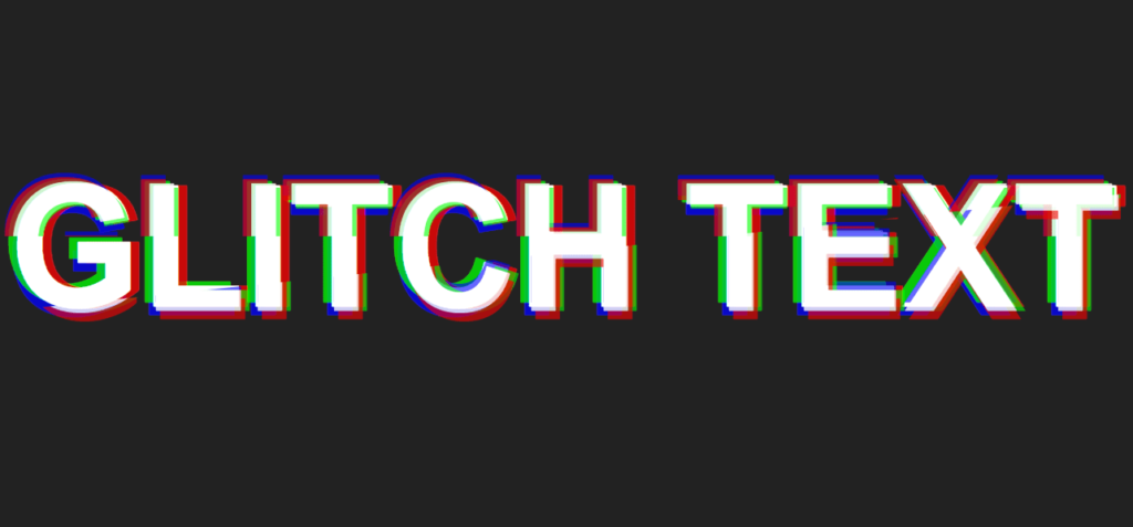 efecto glitch texto