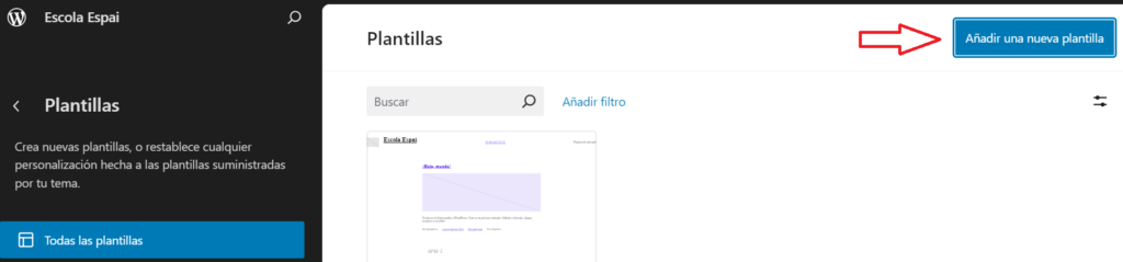 Añadir una nueva plantilla